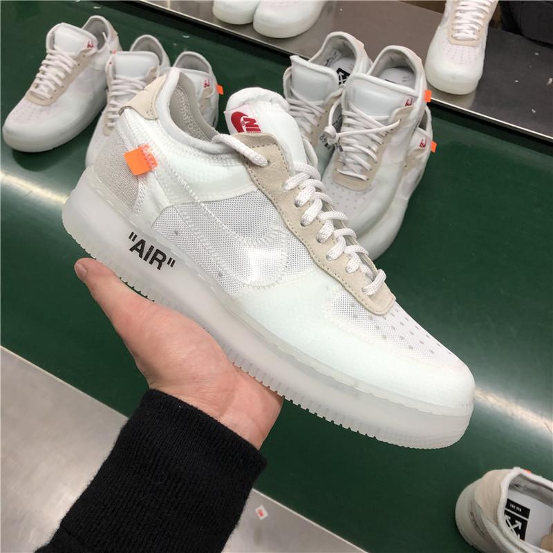 PK God Off-White Nike Air Force 1 One Low The 10 Ten Virgil Abloh retail materials ready to ship